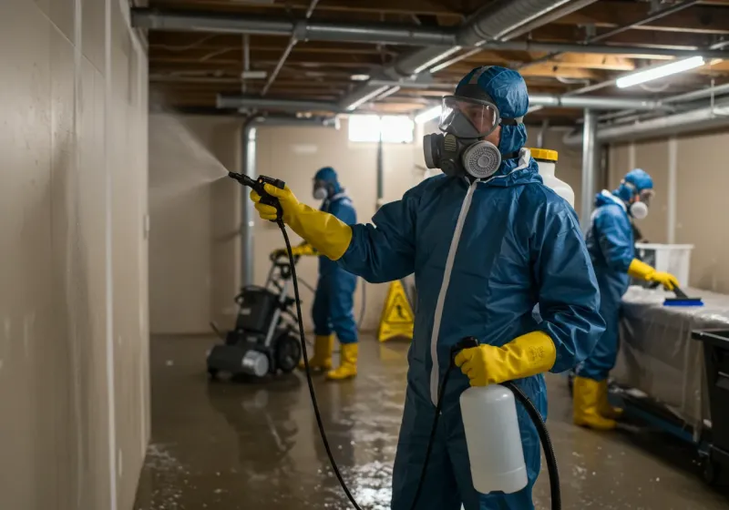 Basement Sanitization and Antimicrobial Treatment process in Lynn, IN